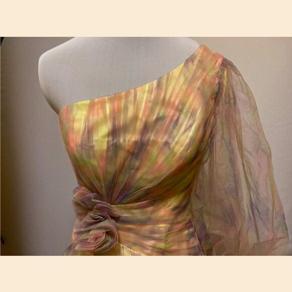 Midsummer night's dream gown, one shoulder sleeve - Picture 2 of 11